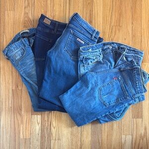 5 pair Women's Blue Jeans Hudson Free People Levi’s Lucky LL bean
